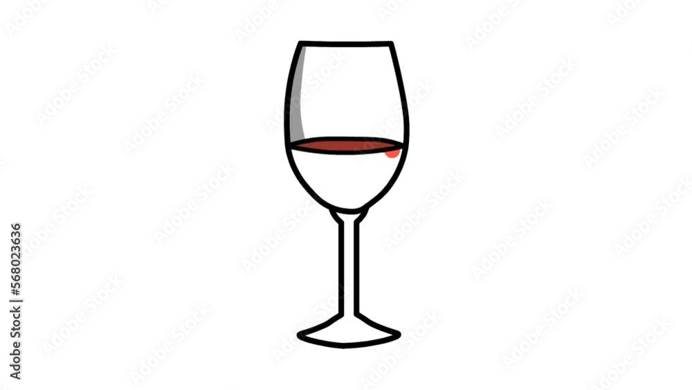 red beer in glass sketch background and 2d animation red beer in glass sketch background and 2d animation