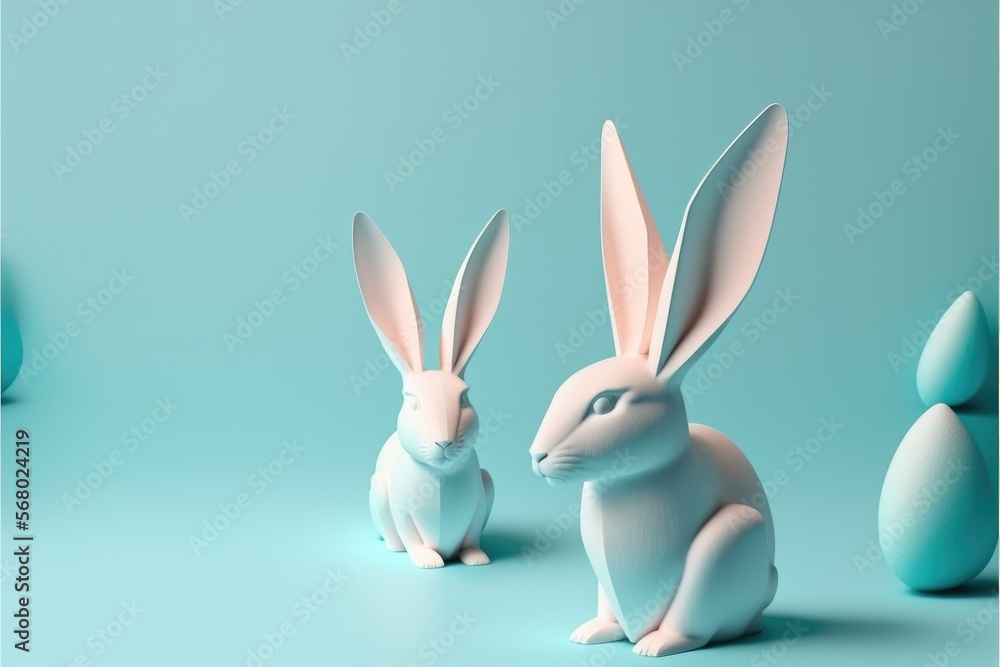 easter bunny, a cute adorable rabbit in the style of a children-friendly cartoon animation fantasy generative ai Illustration easter bunny, a cute adorable rabbit in the style of a children-friendly cartoon animation fantasy generative ai Illustration