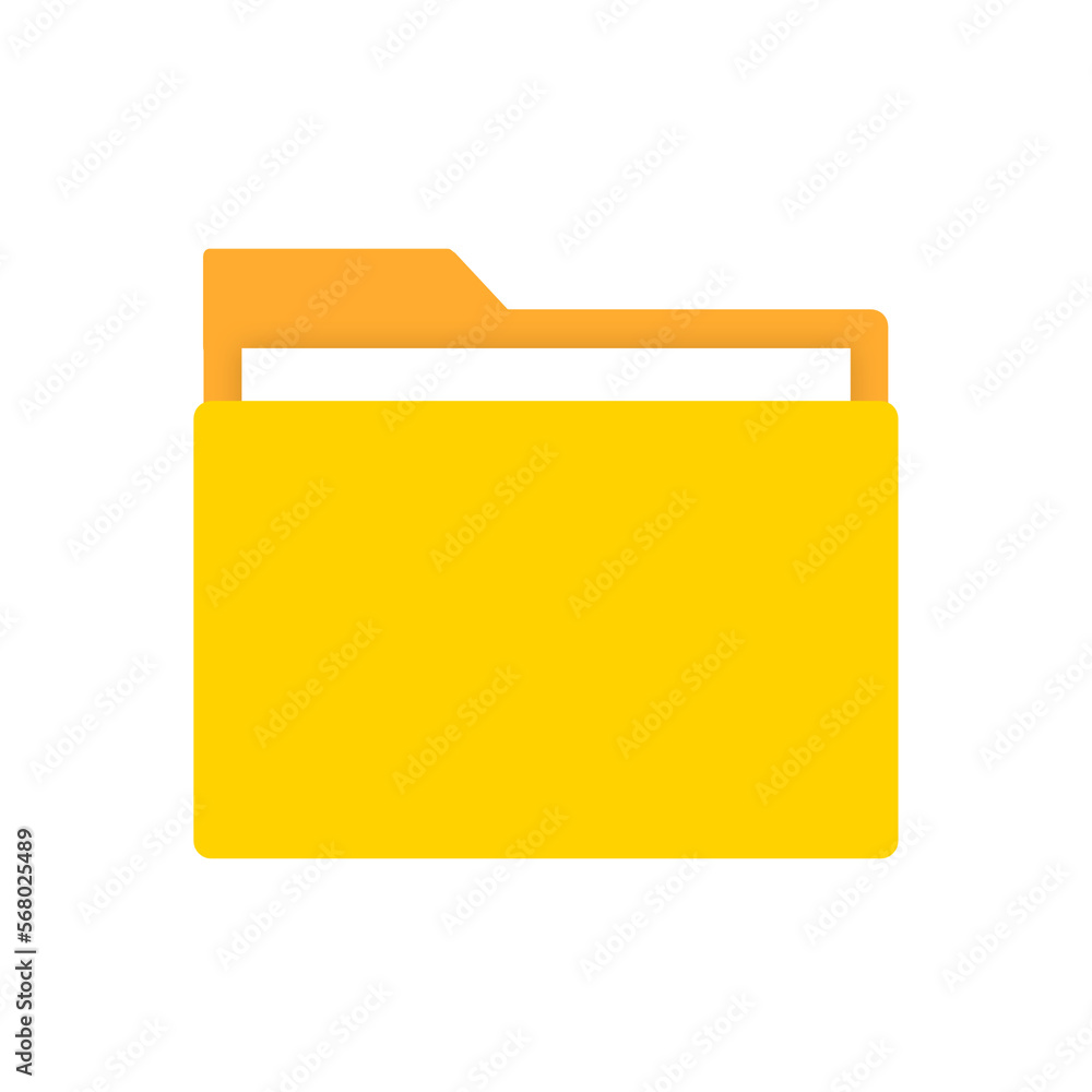 Folder with documents and files inside it. Files and folders icon on