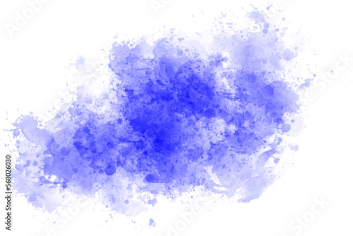 Abstract Blue Brush Watercolor Back Drop Shape element
