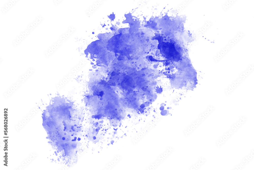 Fototapeta premium Abstract Blue Brush Watercolor Back Drop Shape element