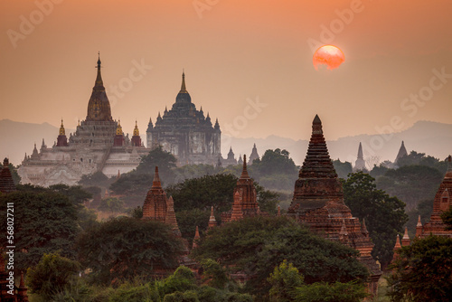 Temple and Pagodas of Bagan in Myanmar