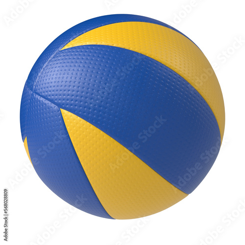 Volleyball ball isolated transparent background 3d rendering
