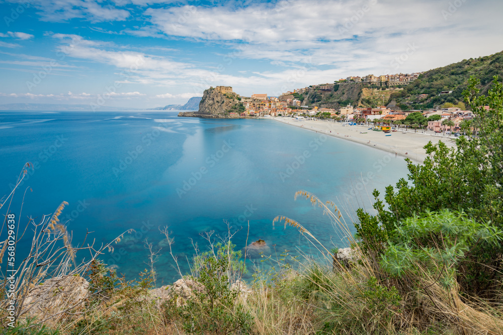 Panoramic view on Scilla town, province of Reggio Calabria IT	