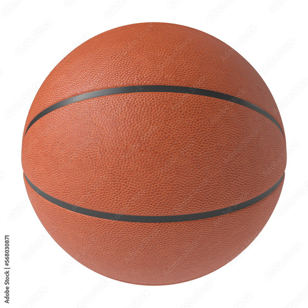 Obraz premium Basketball ball isolated transparent background 3d rendering 