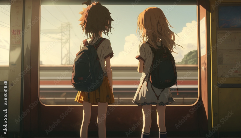 A heartwrenching anime goodbye between two childhood friends on a