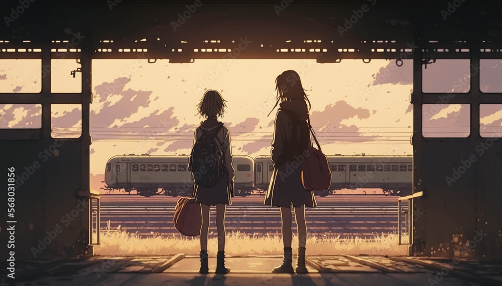 A heartwrenching anime goodbye between two childhood friends on a