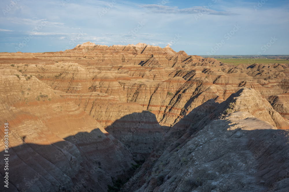 White River Valley Overlook at Badlands National Park, South Dakota in the afternoon light