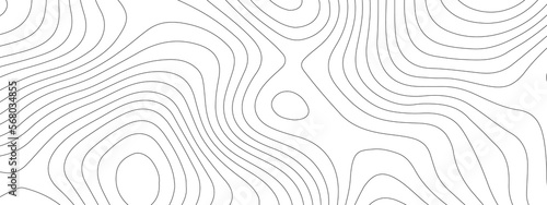 Topographic map background geographic line map with elevation assignments. Modern design with White background with topographic wavy pattern design.paper texture Imitation of a geographical map shades