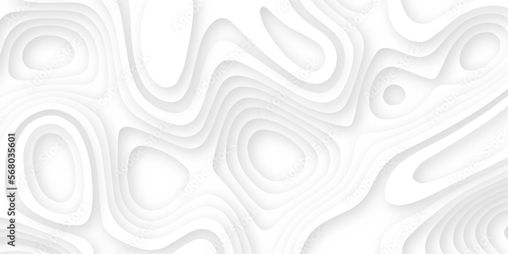 Abstract wavy line 3d paper cut white background. Topographic canyon geometric map relief texture with curved layers and shadow. Abstract realistic papercut decoration textured with wavy layers
Abstract wavy line 3d paper cut white background. Topographic canyon geometric map relief texture with curved layers and shadow. Abstract realistic papercut decoration textured with wavy layers