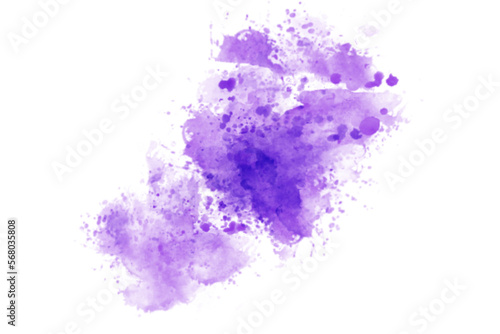 Abstract Purple Brush Watercolor Back Drop Shape element