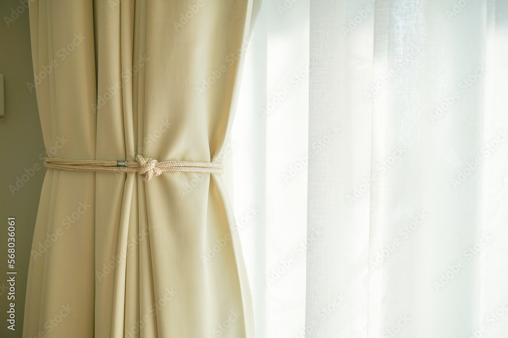 curtain with window and sunlight curtain with window and sunlight