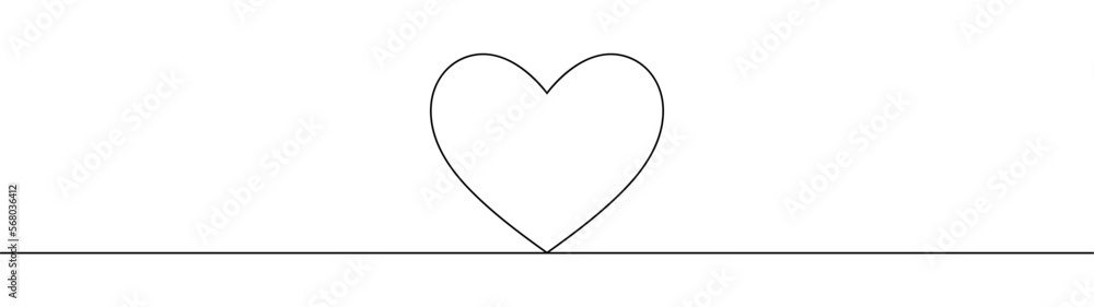 Heart. Abstract love symbol. Continuous line art drawing vector illustration. simple Heart. Abstract love symbol. Continuous line art drawing vector illustration. simple