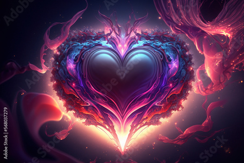 Abstract Valentine s Heart. AI Generated