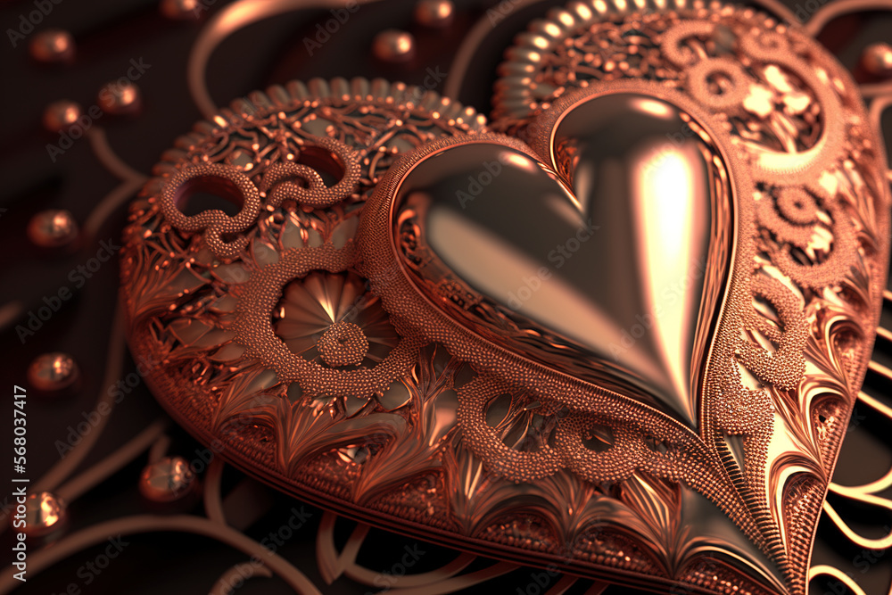 Abstract Valentine's Heart. AI Generated Abstract Valentine's Heart. AI Generated