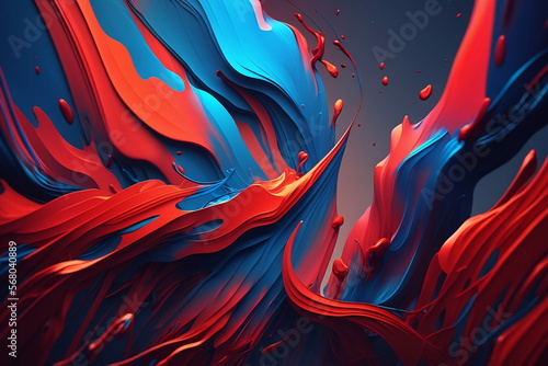 Abstract blue and red - desktop background