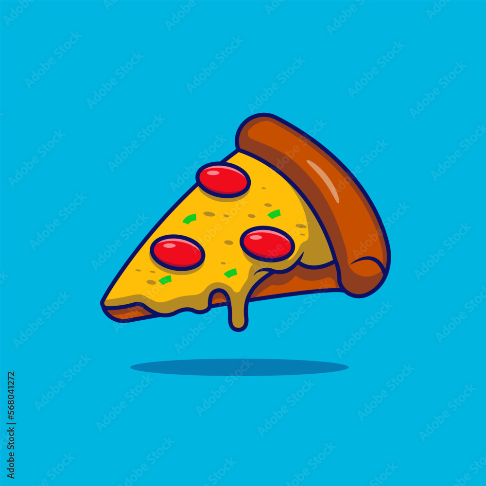 illustration of melted pizza illustration of melted pizza