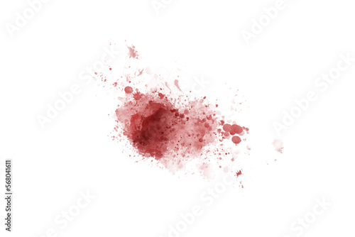 Abstract Red Brush Watercolor Back Drop Shape element