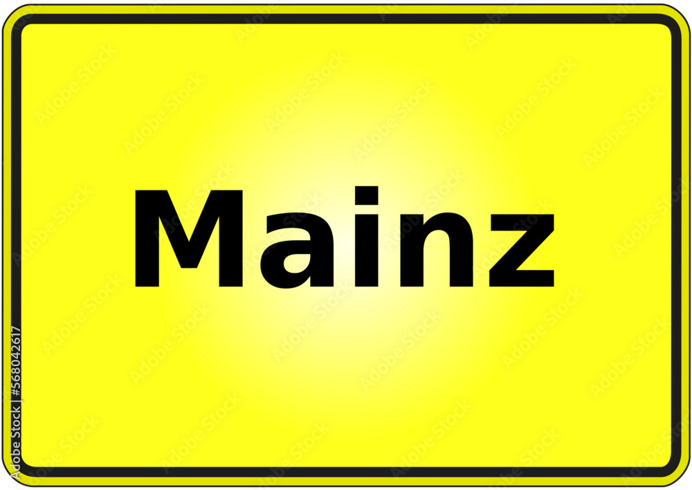 Stadteingangsschild Deutschland Stadt Mainz Stadteingangsschild Deutschland Stadt Mainz