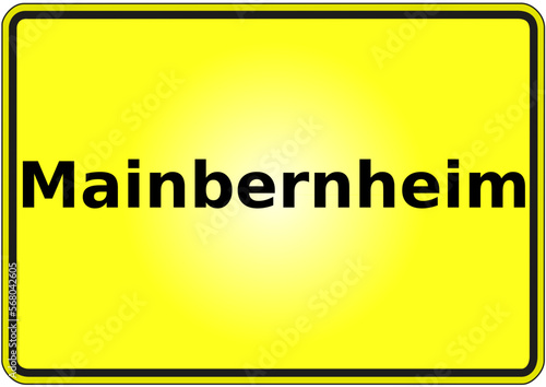 Stadteingangsschild Deutschland Stadt Mainbernheim