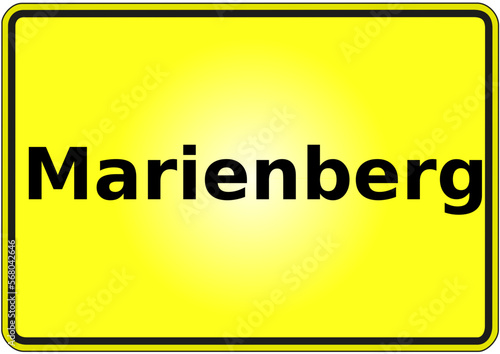 Stadteingangsschild Deutschland Stadt Marienberg