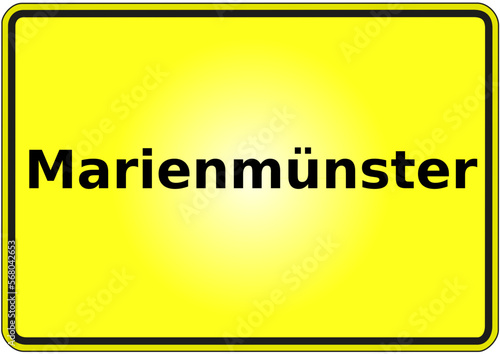 Stadteingangsschild Deutschland Stadt Marienmünster