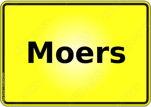 Stadteingangsschild Deutschland Stadt Moers
