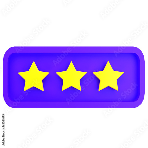 Fototapeta Naklejka Na Ścianę i Meble -  3d render icon rating feedback illustration