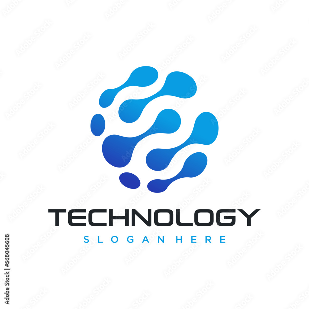 Abstract digital connection technology logo Vector Template Abstract digital connection technology logo Vector Template