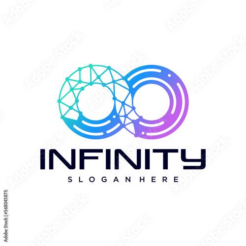 Infinite limitless symbol icon or logo design template