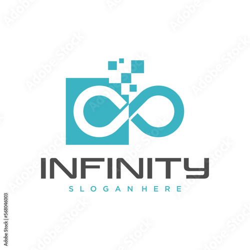 Infinite limitless symbol icon or logo design template