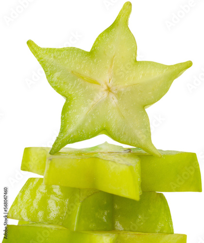 Slices of starfruit