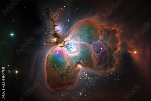 Orion's Great Nebula, M42. Generative AI
