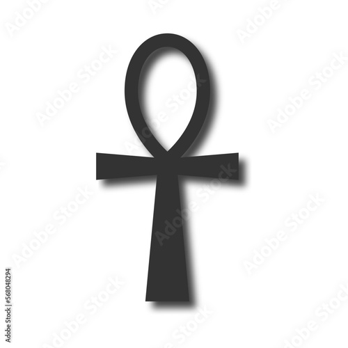 Egyptian cross icon. Vector illustration. 