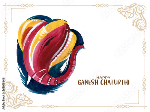 Happy Ganesh Chaturthi lord ganesha worship festival background