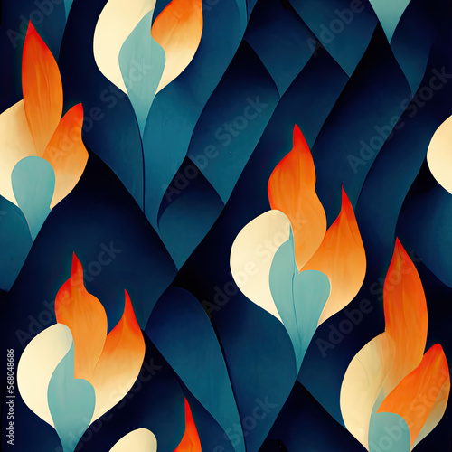Abstract blue flame background