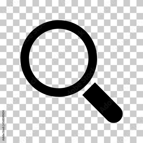 Magnifying glass icon, zoom find focus symbol, loupe web equipment sign vector illustration