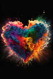 colours heart explosion #1
