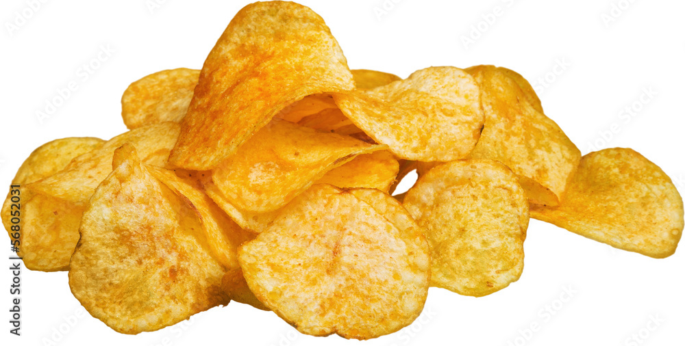 Fotografie Pile of stack potato chips