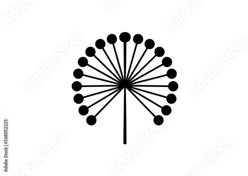 abstraktes bild einer blüte in form einer dolde