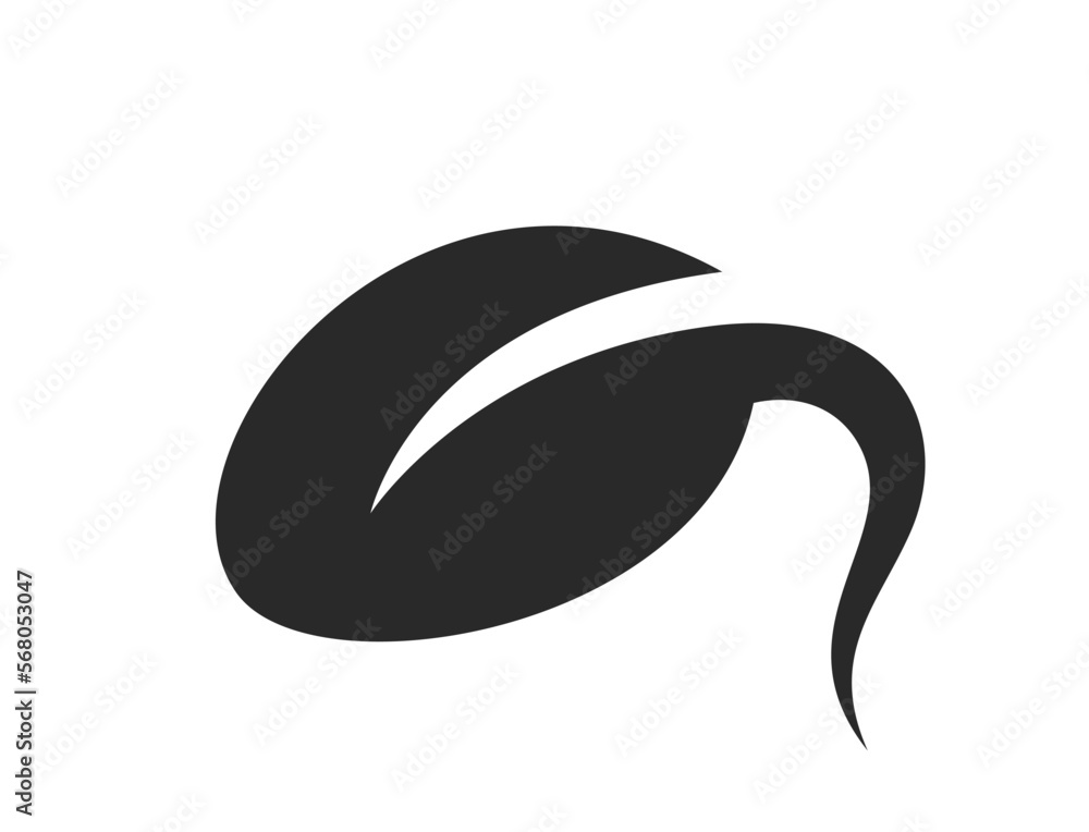 sprouted grain icon. seed germination, growing and agriculture symbol. isolated vector image sprouted grain icon. seed germination, growing and agriculture symbol. isolated vector image
