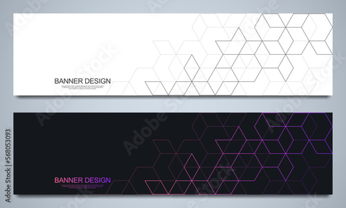 Vector illustration of abstract geometric background for a banner template or header design