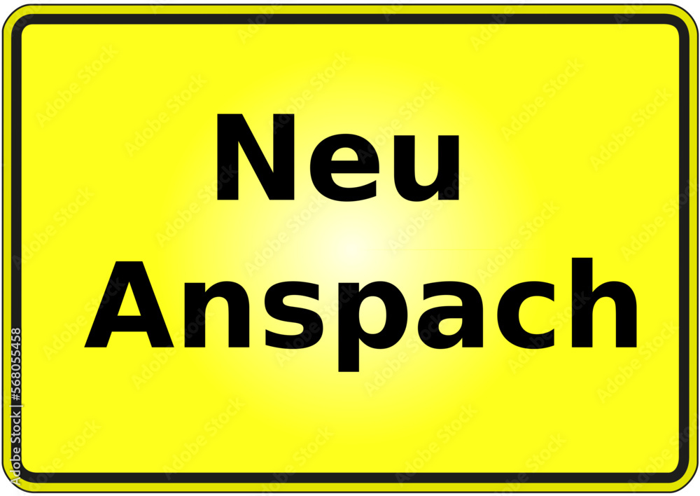 Stadteingangsschild Deutschland Stadt Neu - Anspach Stadteingangsschild Deutschland Stadt Neu - Anspach
