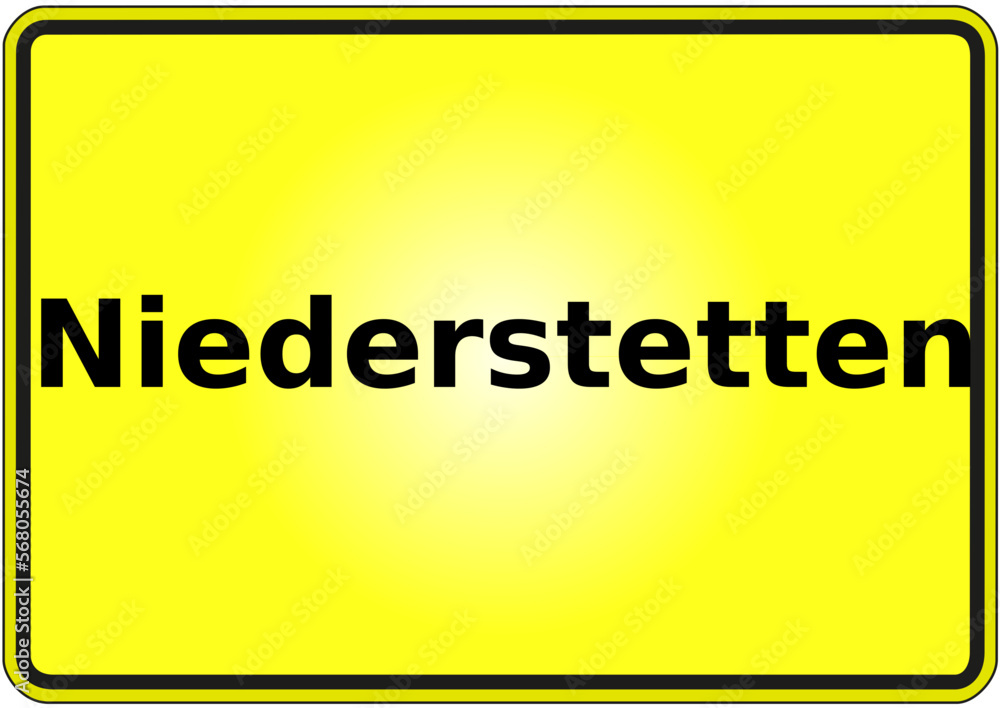 Stadteingangsschild Deutschland Stadt Niederstetten Stadteingangsschild Deutschland Stadt Niederstetten