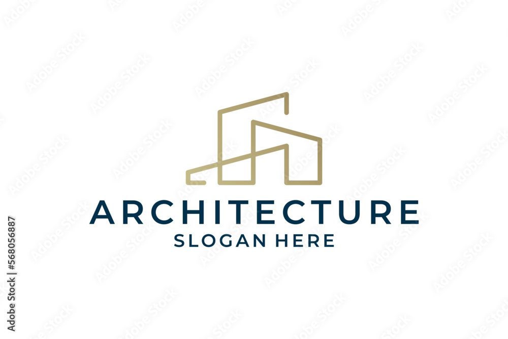 Minimalist building logo design inspiration