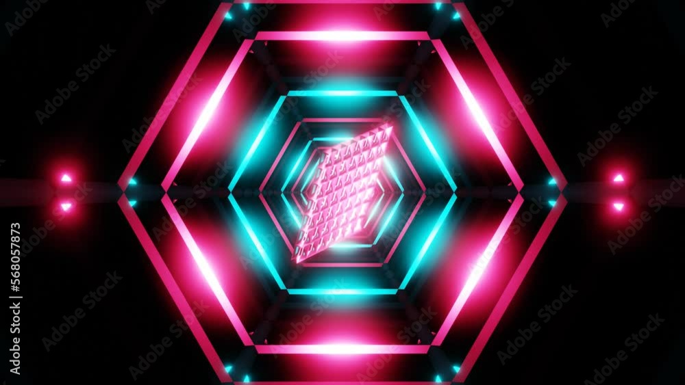 futuristic blue red led light cyber plane in tunnel vj loop, High quality 4k footage futuristic blue red led light cyber plane in tunnel vj loop, High quality 4k footage