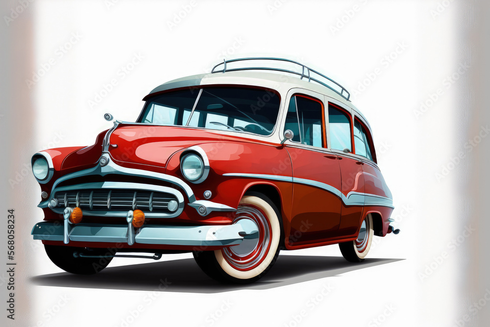 Isolated on a white background, an oil automobile. Generative AI