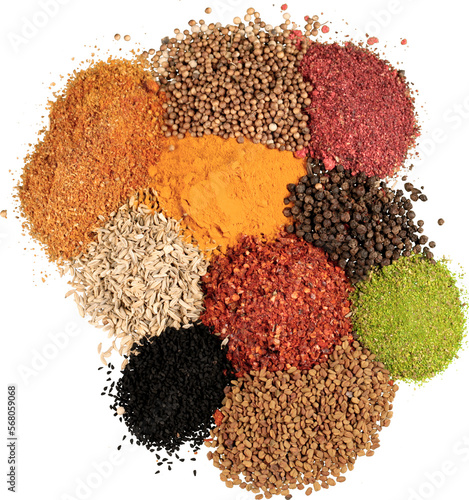 Variety of Dried Spice - Isolated
