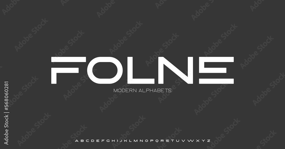 Fototapeta premium Modern Sports tech font typography. MINIMAL vector typeface for a company. Minimal gaming fonts for logo design.
