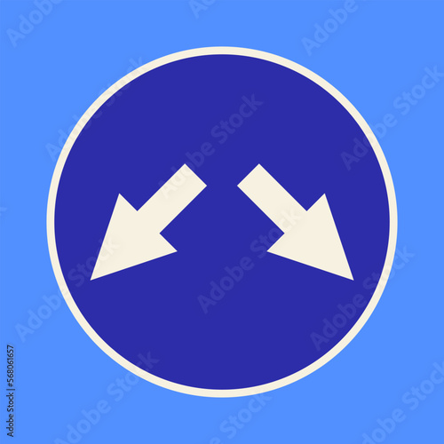 Free Download Icon obstacle avoidance on the right and left. Vector clipart - GFXLoad